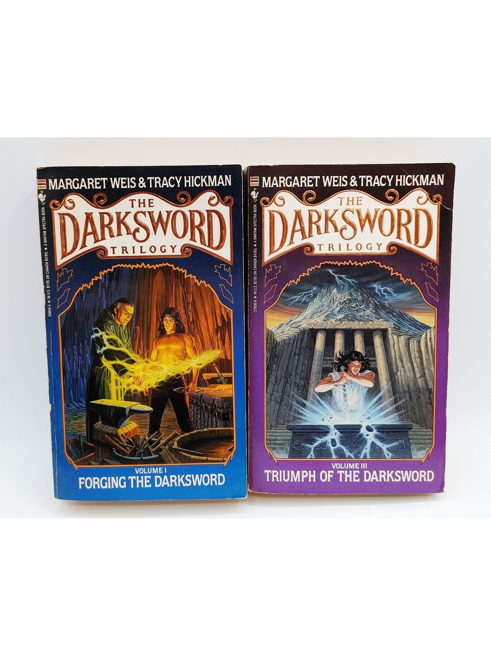 The Darksword Trilogy Paperback Books Volume 1 & 3 Margaret Weis & Tracy Hickman